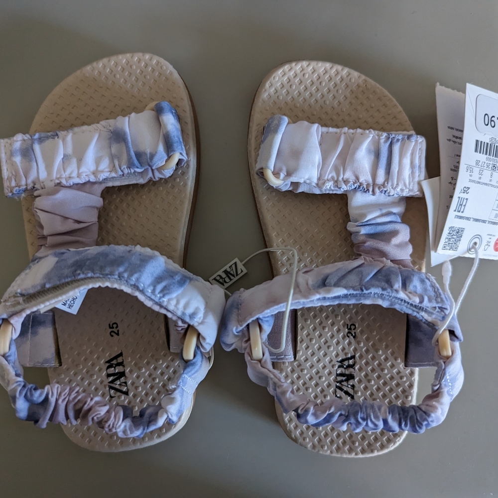 Nwt Zara tie dye strap sandals